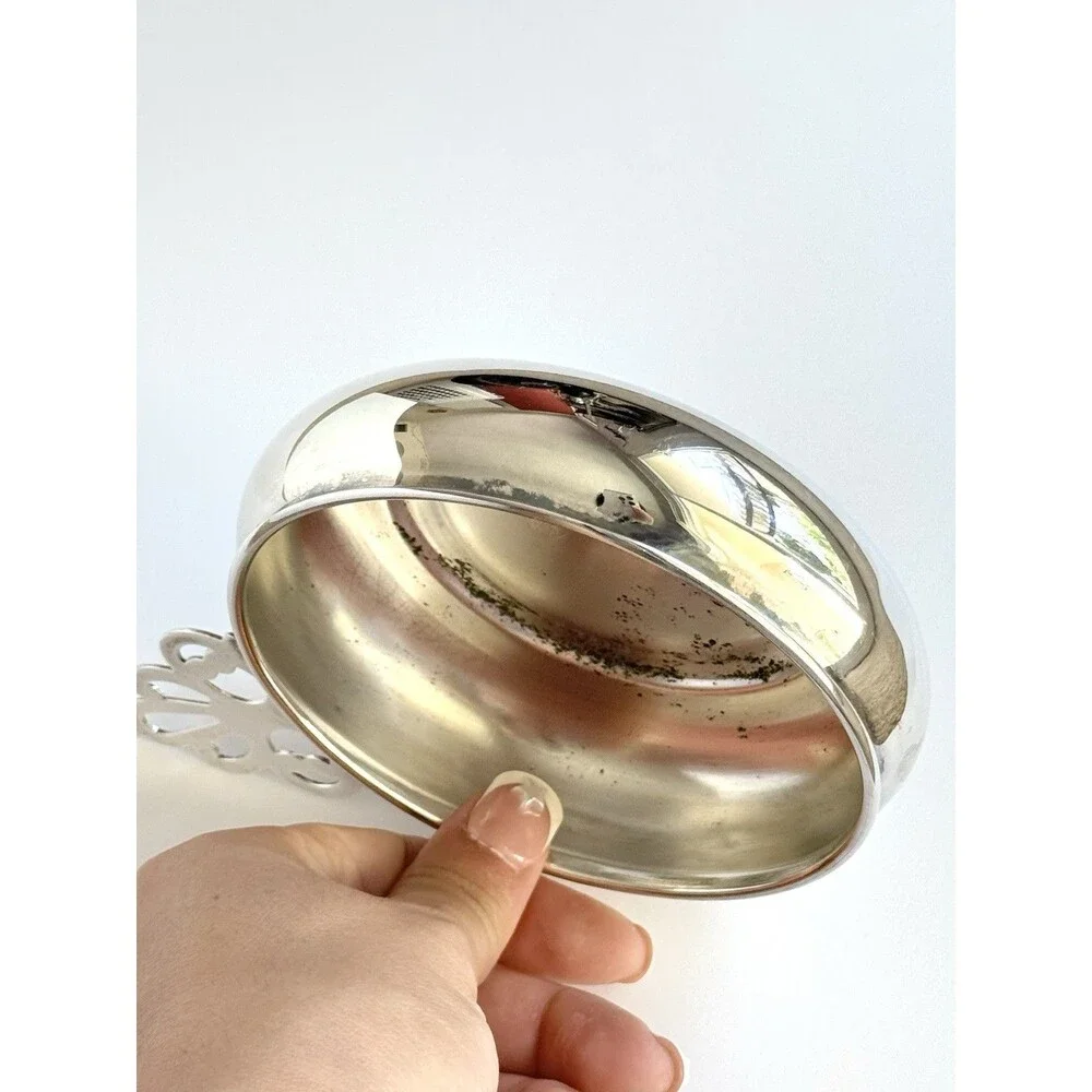 Antique Vintage Gorham Silver Plated Porringer Bowl 4
